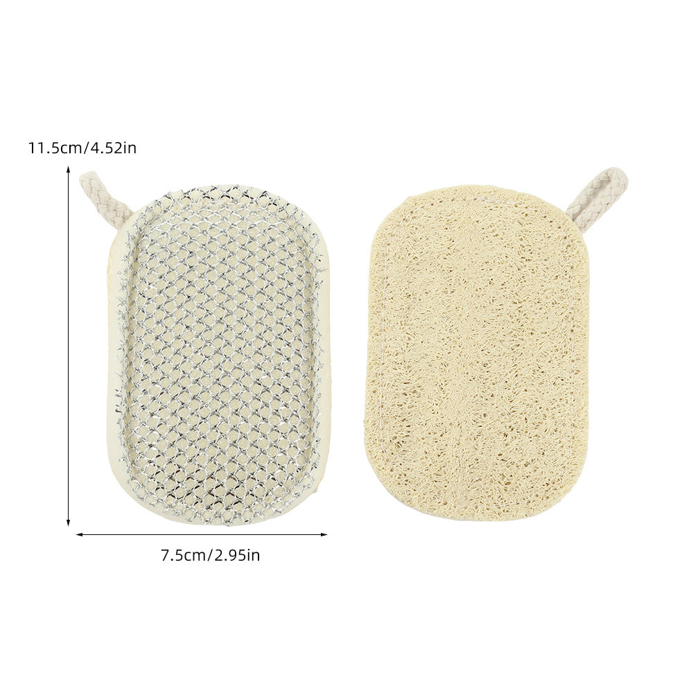 CouldNook Loofah Dish Scrubber - Two Textured Sides And Hanging Loop