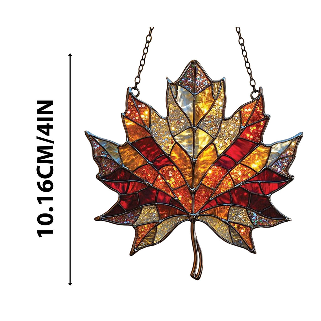 CouldNook Maple Leaf Window Suncatcher - Hanging Home Decor (小胡0611-8AC7HBW121)-ok