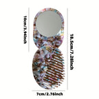 CouldNook Rotating Comb And Mirror - Oval Acetate Body And Pivot