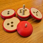 CouldNook Apple Stacking Puzzle - Layered Slices And Stem Top