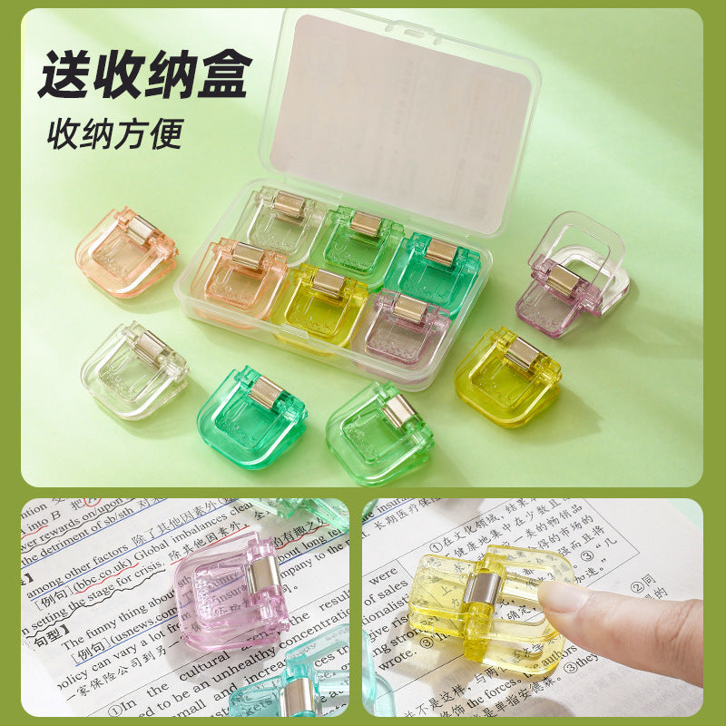 CouldNook Paper Clip Set - Translucent Bodies And Folding Square Handles