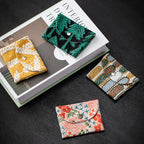 CouldNook Embroidered Card Pouch - Curved Flap And Snap Closure