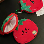 CouldNook Tomato Coin Purse - Plush Shape And Embroidered Facial Details