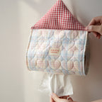 CouldNook House Shaped Hanging Tissue Holder - Checked Roof And Loop