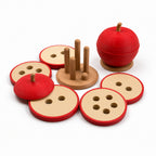 CouldNook Apple Stacking Puzzle - Layered Slices And Stem Top