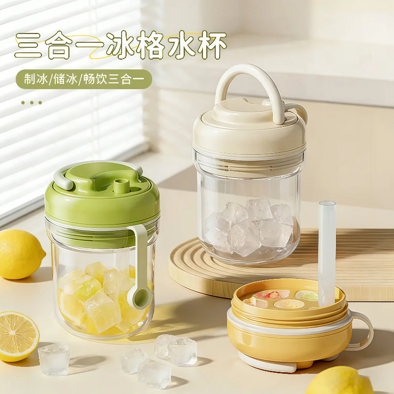 CouldNook Ice-Making Cup - Clear Body and Press-Release Lid