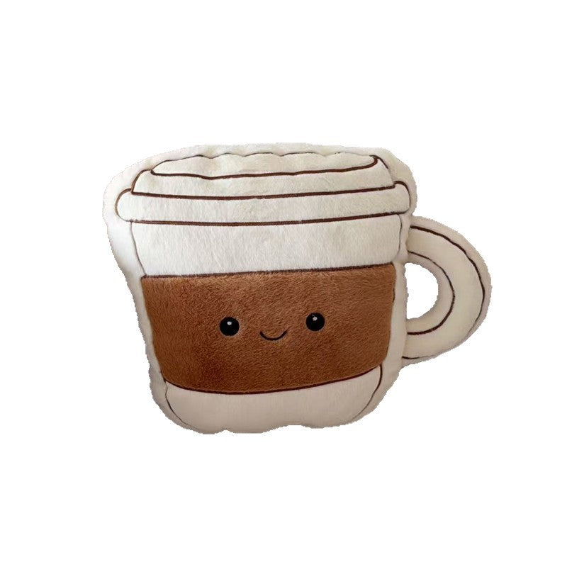 CouldNook Coffee Plush Cushion - Smiling Bean And Cup Shape Choices
