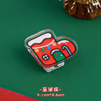 CouldNook Christmas Memo Clip - Festive Characters And Clear Shaped Border