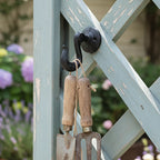 CouldNook Cast Iron Wall Hook - Curved Arm and Round Backplate