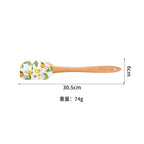 CouldNook Printed Spatula - Botanical Designs and Long Beech Handle