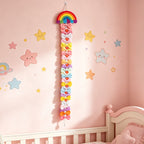 CouldNook Rainbow Hair Clip Organizer - Hanging Cord And Heart Details