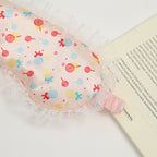 CouldNook Sleep Mask - Printed Front And Gathered Lace Border