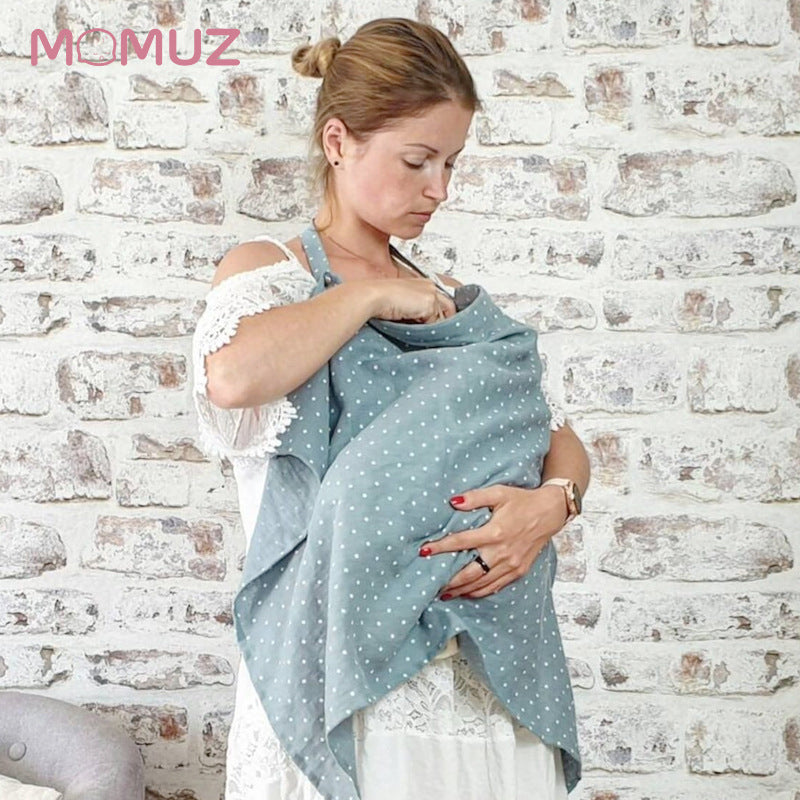 CouldNook Printed Nursing Cover - Neck Strap And Ring Fastening