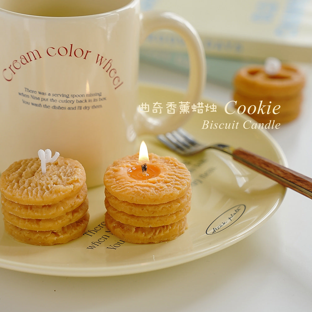 CouldNook Cookie Candle Set - Four Biscuit Shapes and Coffee Fragrance