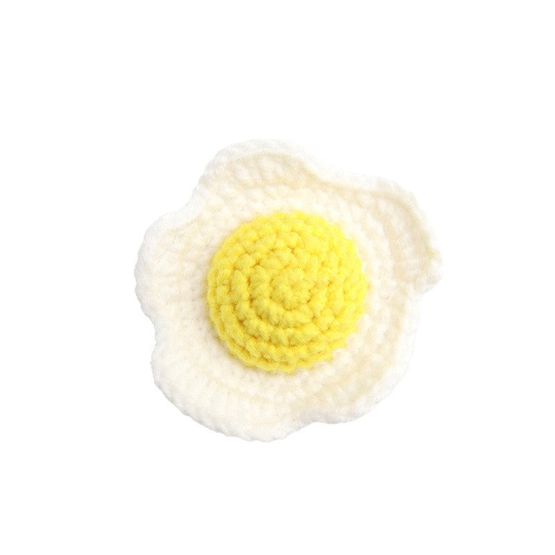 CouldNook Yarn Fried Egg Ornament - Four Attachment Options
