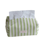 CouldNook Striped Tissue Box Cover - Vertical Bands And Folded Ends