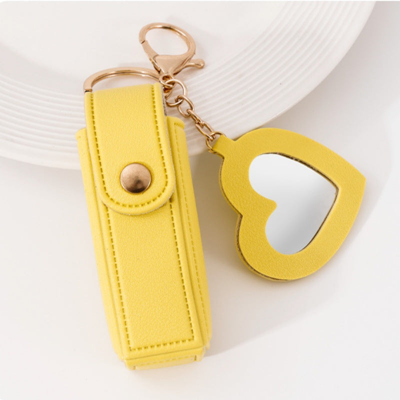 CouldNook Lipstick Pouch And Mirror - Snap Tab And Heart-Shaped Detail