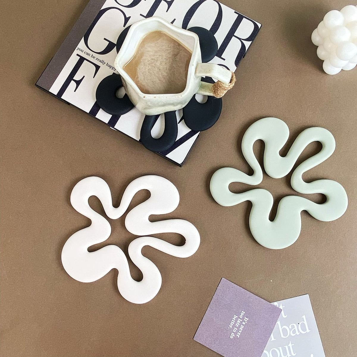 CouldNook Flower Coaster - Open Petal Shape in Solid Colors