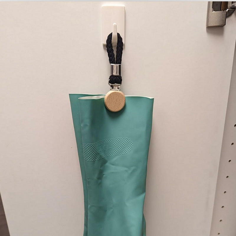 CouldNook Towel Clip - Braided Hanging Loop And Round Wood Detail