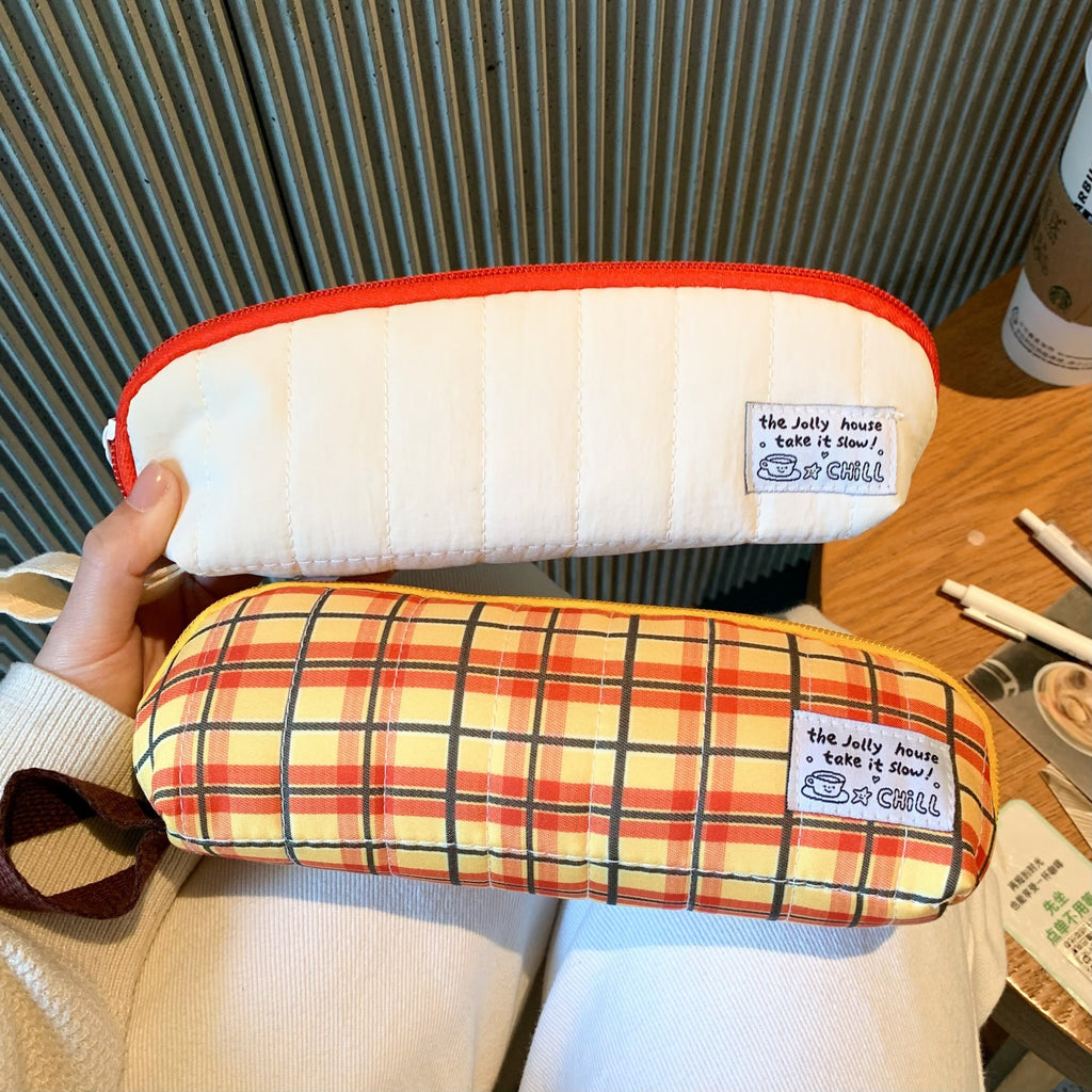 CouldNook Triangular Pencil Case - Contrast Zipper And Carry Loop