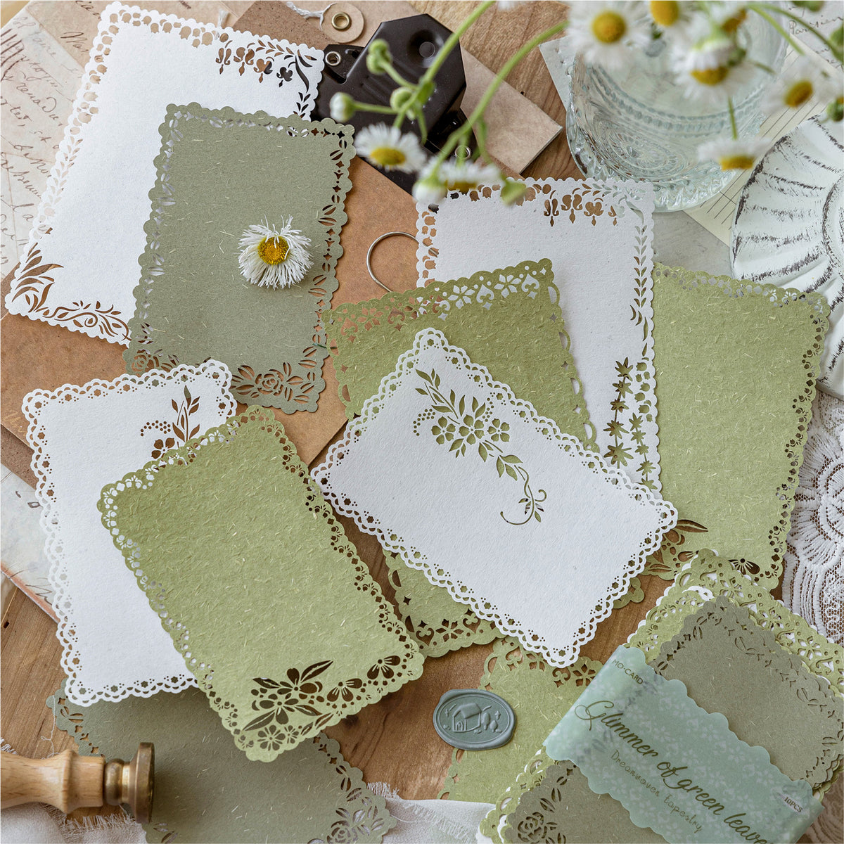 CouldNook Decorative Collage Paper - Lace Like Borders And Vintage Inspired Prints