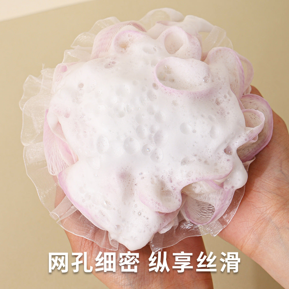 CouldNook Sunflower Bath Pouf - Dotted Center and Pleated Petal Edge