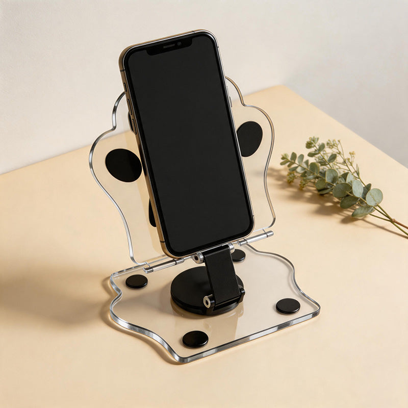 CouldNook Cute Cat Paw Acrylic Phone Stand - 360° Rotating Adjustable Holder