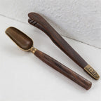 Alloy & Ebony Wood Tea Tools Set Tea Accessories - Tea Clip & Tea Spoon for Loose Leaf Tea-Set