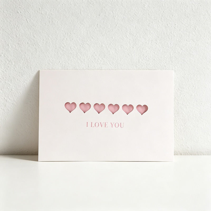 Simple Floral Greeting Card - Valentine's Day Birthday Thank You Card