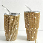 CouldNook 20/30oz Rhinestone Tumbler-Stainless Steel Vacuum Insulated Ice Tumbler with Straw