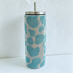CouldNook 20oz Rhinestone Tumbler-Stainless Steel Vacuum Insulated Straight Body Tumbler with Straw