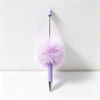 CouldNook Pen-Cute Pom Pom Beaded Ballpoint Pen DIY Creative Plush Ballpoint Pen for Gift & Office