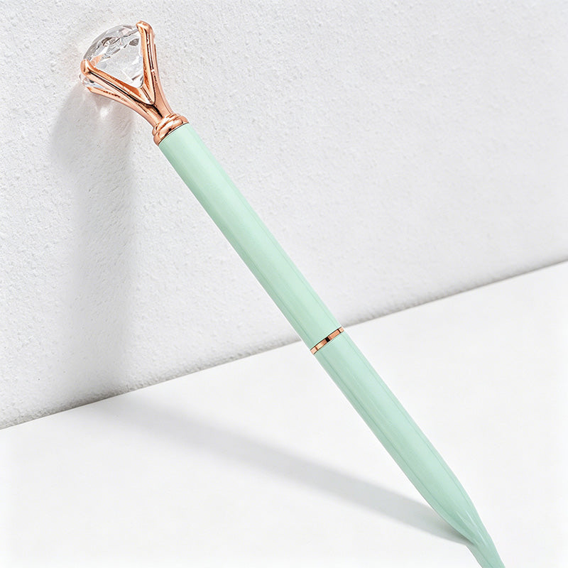 CouldNook Pen-Large Diamond Top Twist Retractable Metal Ballpoint Pen Custom Logo Gift Pen for Office Advertising School