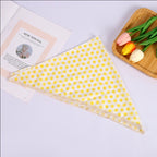 Polka Dot Triangle Culinary Bandanas - Lace Trimmed Headscarf(Set of 10)