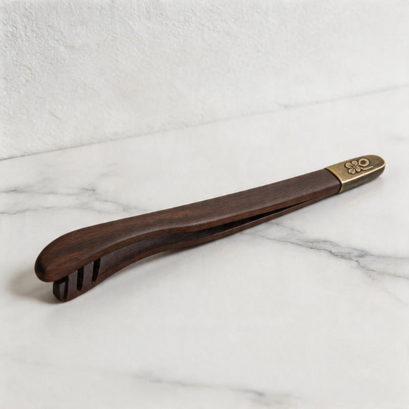 Alloy & Ebony Wood Tea Tools Set Tea Accessories - Tea Clip & Tea Spoon for Loose Leaf Tea-Set