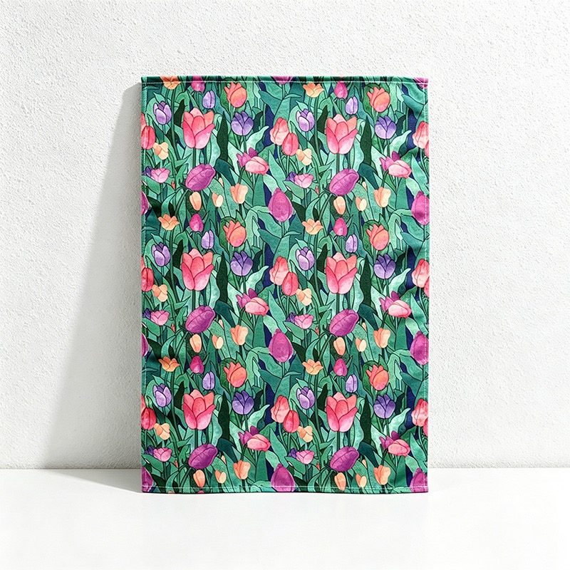 CouldNook Printed Oil-Resistant Cotton Table Napkins – Floral & Cartoon Fabric Table Linens