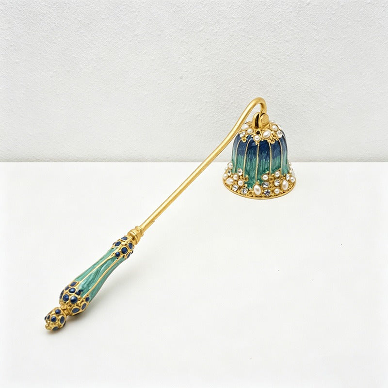 Enamel Vintage Candle Snuffer Candle Making Kits- Long Handle Candle Extinguisher Bell Tool
