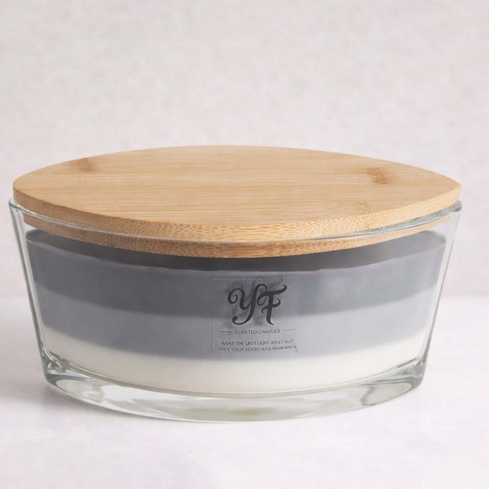 CouldNook Scented Candles - Large Wooden Wick Glass Bowl Candle