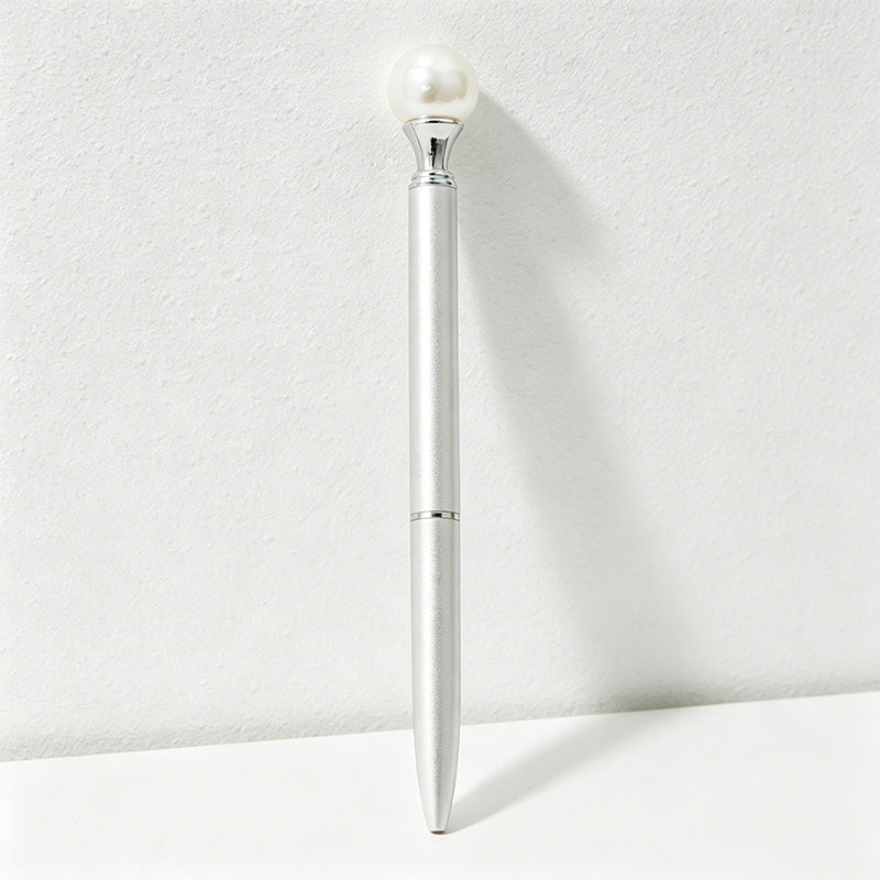 CouldNook Elegant Pearl Ballpoint Pen - Aesthetic Twist Metal Pen (1.0mm)