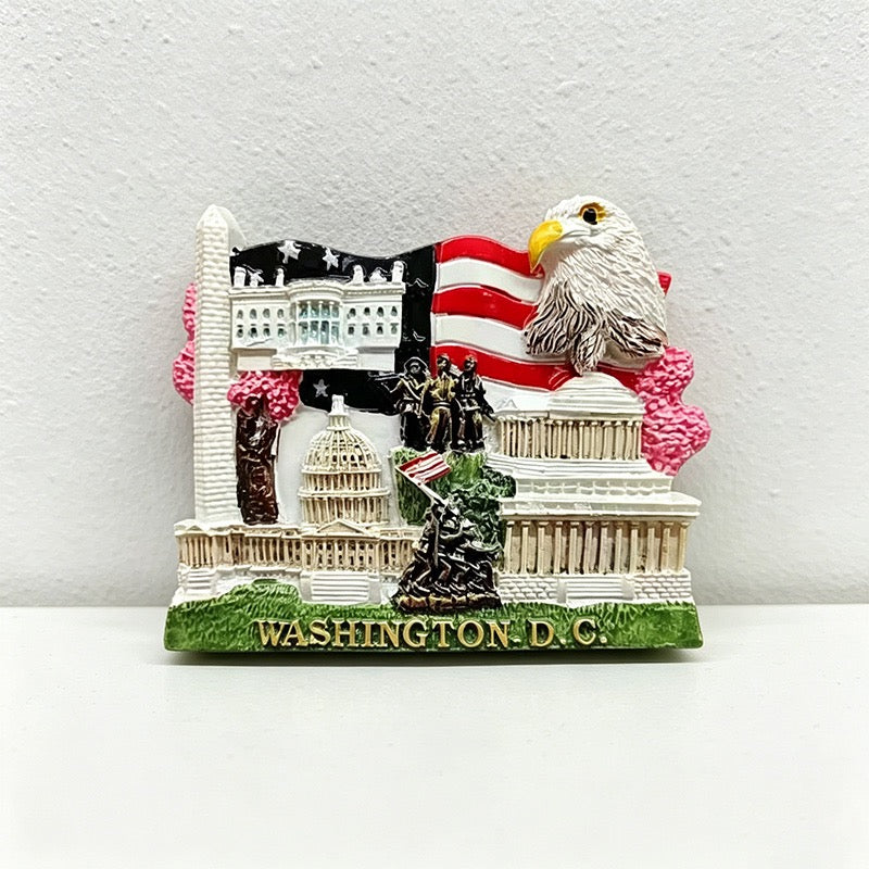 US Travel Souvenir Refrigerator Fridge Magnet - American Landmark Fridge Decor