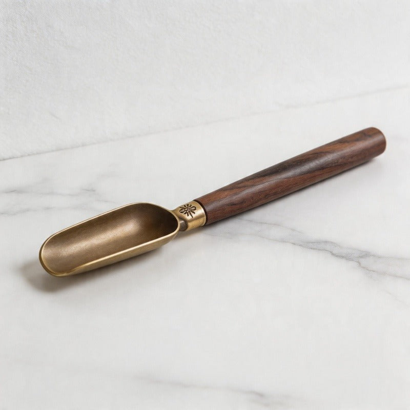 Alloy & Ebony Wood Tea Tools Set Tea Accessories - Tea Clip & Tea Spoon for Loose Leaf Tea-Set