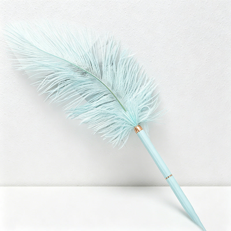 CouldNook Pen-Vintage Ostrich Feather Ballpoint Pen Elegant Gift Pen for Wedding Office Graduation