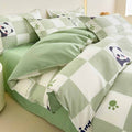 Ultra Soft Cartoon Panda & Bear Print Duvet Cover Set (Skin-Friendly & Breathable)