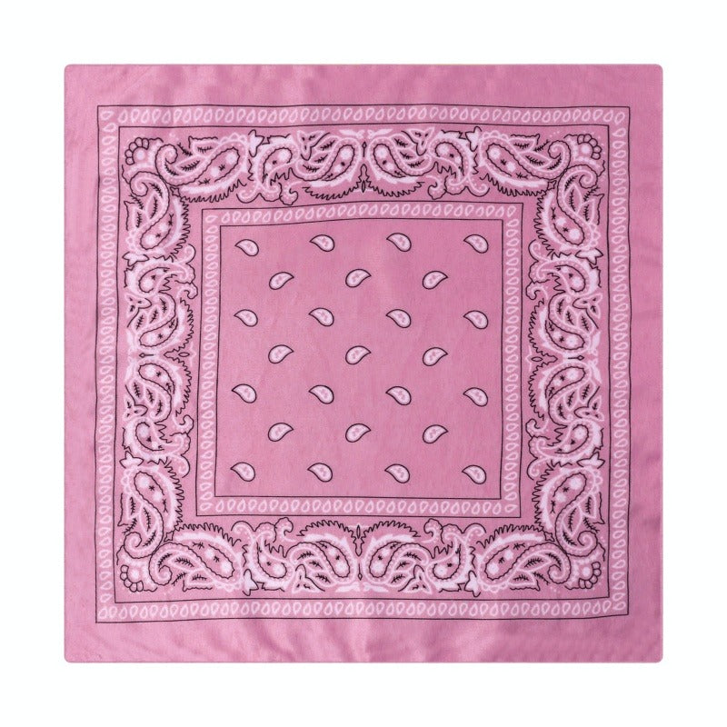 Paisley Print Culinary Bandanas - Polyester Square Headscarf(Set of 10)