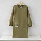 Velvet Waterproof Long Sleeve Apron - Canvas Kitchen Apron