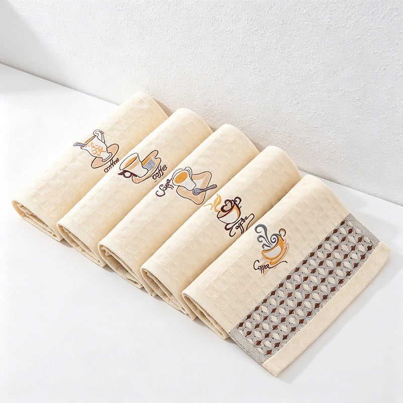 CouldNook Cotton Waffle Tea Towel - Rustic Cafe & Flora (Assorted Mix)