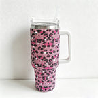 CouldNook 40oz Rhinestone Tumbler-Stainless Steel Vacuum Insulated Ice Tumbler with Handle & Straw