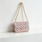 Pink Handbag Shaped Christmas Wall Decor - Stylish Chain Hanging Ornament
