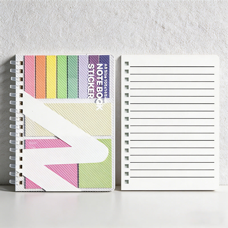 CouldNook All-in-One Pastel Spiral Notebook - Lined Journal with Sticky Notes & Index Tabs