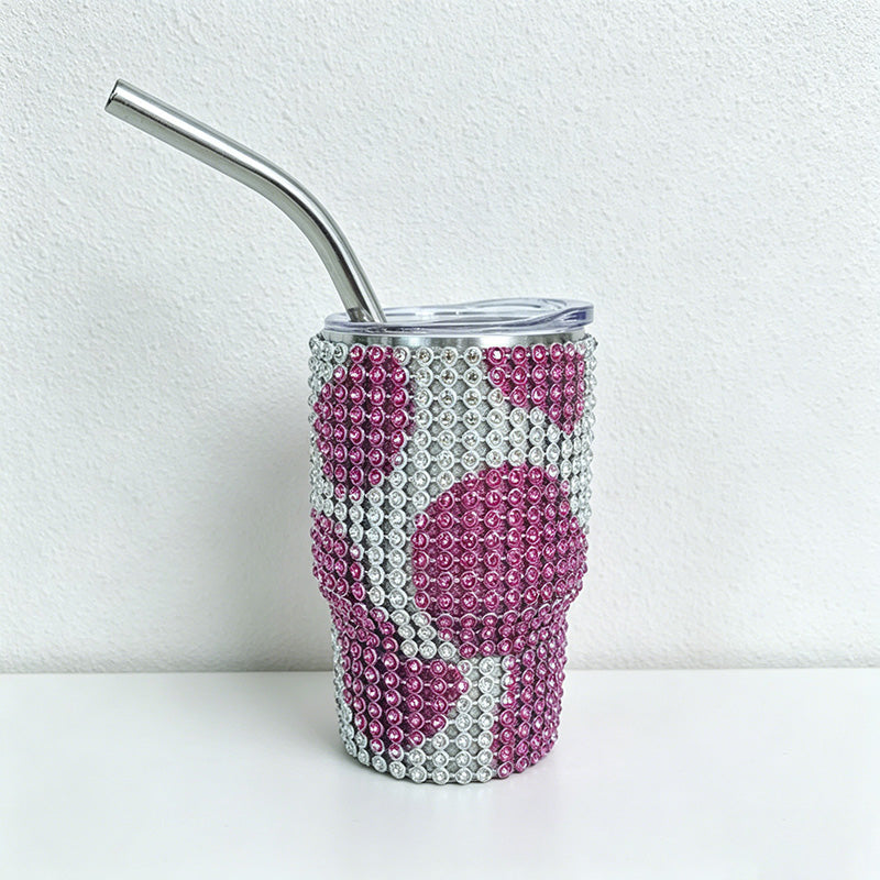 CouldNook 3oz Rhinestone Shot Glasses-Stainless Steel Vacuum Insulated Tumbler with Straw